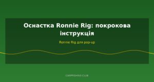 Оснастка Ronnie Rig: покрокова інструкція